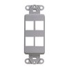 Leviton Wallplates Ins Dec 4 Port Gy 41644-GY